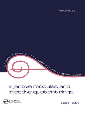 cover image of Injective Modules and Injective Quotient Rings